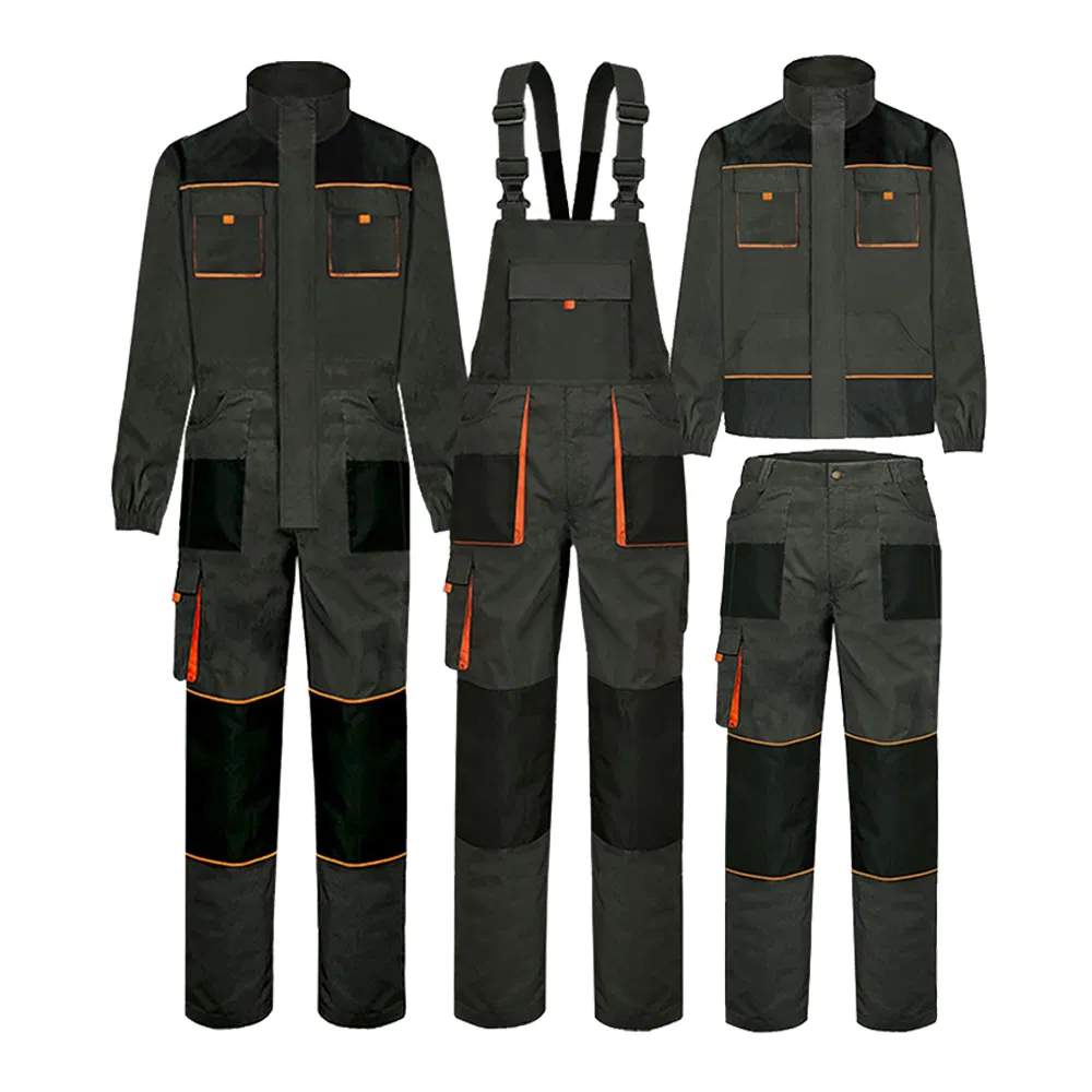 Ropa de trabajo para hombres de estilo moderno, serie popular, uniforme de trabajo unisex de poliéster puro para exteriores en fábricas