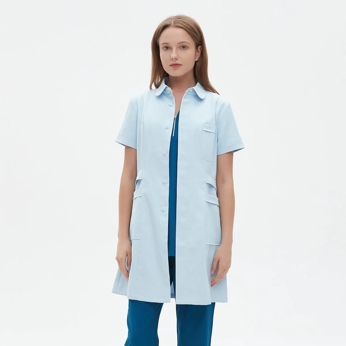 Uniforme hospitalario discreto para el personal médico, uniformes médicos, scrubs médicos con logo personalizado, bata de laboratorio