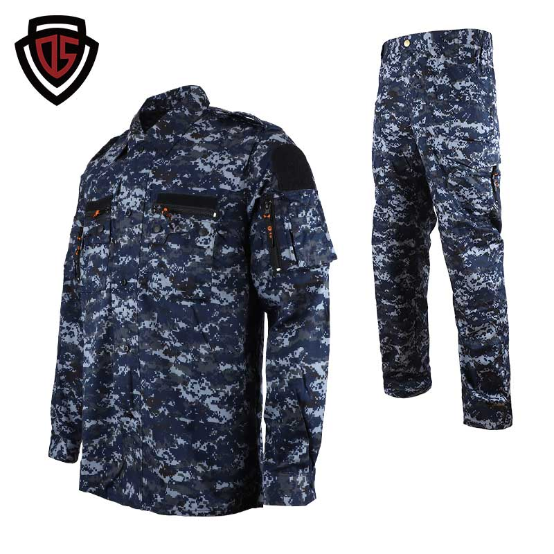 Entrenamiento Táctico Doble Seguro Uniforme de Combate Bdu Estilo Camuflaje Woodland de Poliéster y Algodón