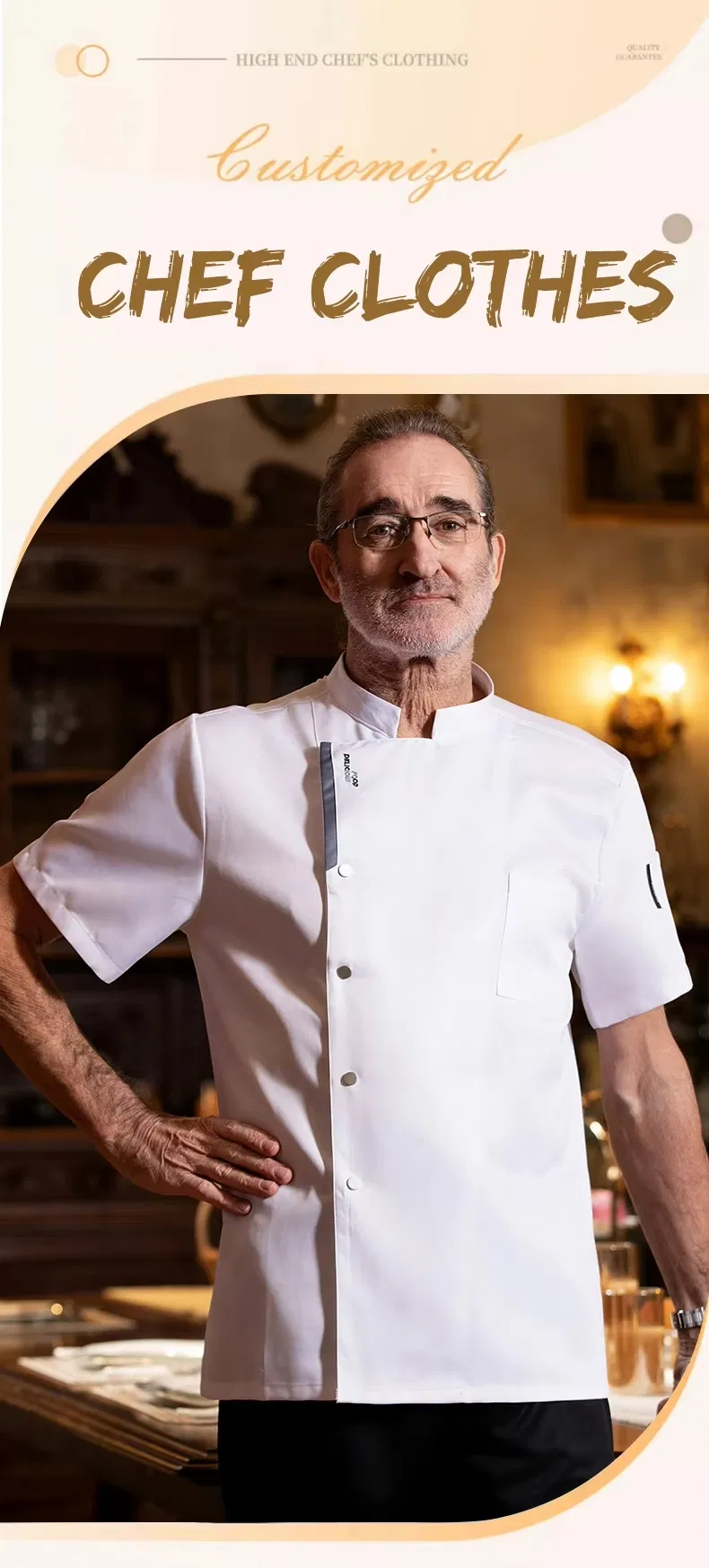 Nuevos uniformes de trabajo para chefs en hotel de banquetes, restaurante y cantina