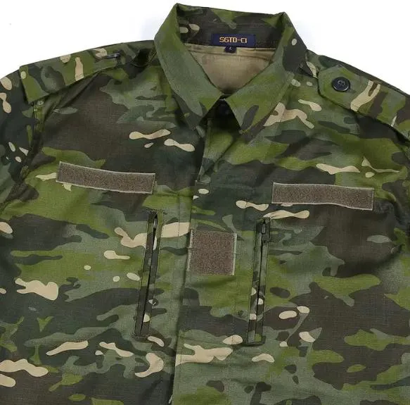 Ropa táctica de camuflaje woodland personalizada, uniforme de vestido de camuflaje