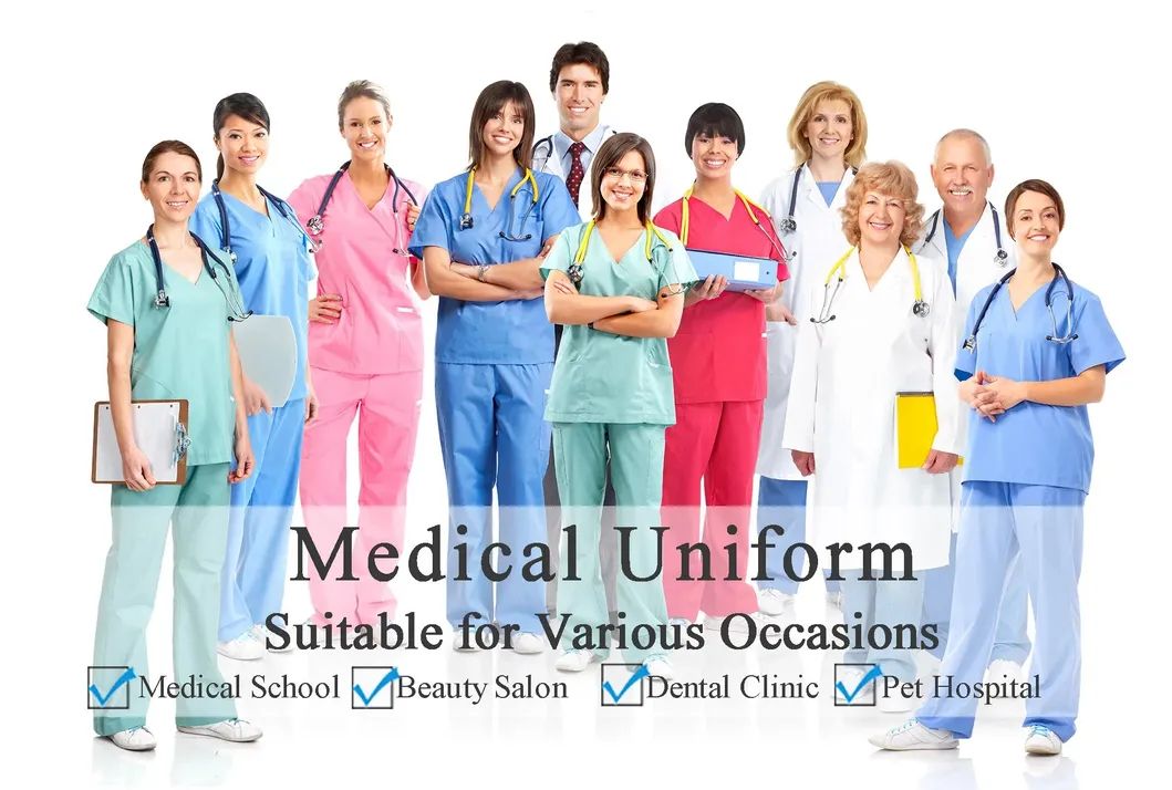 Conjunto de Pantalones de Trabajo al por Mayor Uniformes Médicos Traje de Enfermeras Conjunto de Scrubs Médicos de Moda