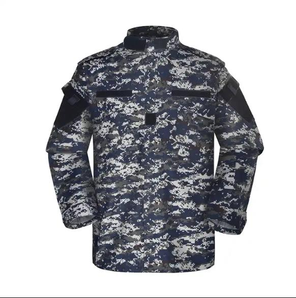 Uniforme táctico de camuflaje digital azul oscuro