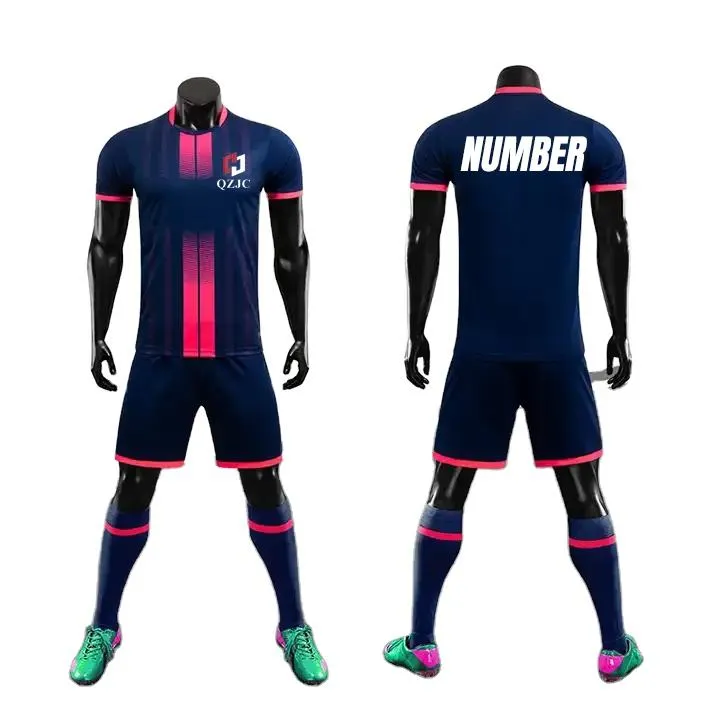 Impresión personalizada uniforme de fútbol para adultos y niños uniforme de entrenamiento de secado rápido transpirable uniforme de equipo camiseta de fútbol ligera