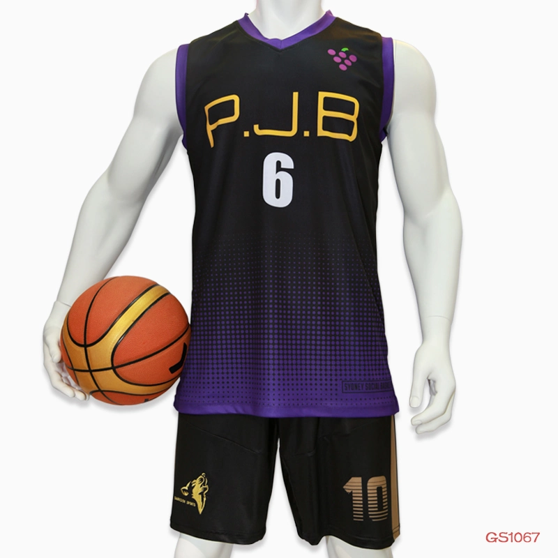 Healong Marca Principal Camiseta de Baloncesto Ropa Deportiva Impresión por Sublimación Uniforme de Baloncesto Reversible
