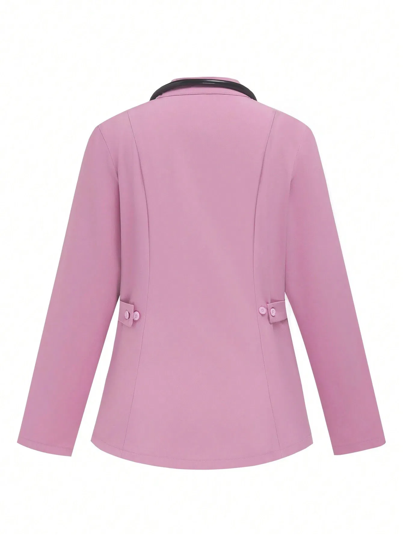 Nuevo diseño conjunto de chaqueta y pantalón de color rosa y negro con cuello alto y mangas largas, uniforme médico antimicrobiano, uniforme de enfermería, ropa de trabajo para salón de belleza y hospital de mascotas