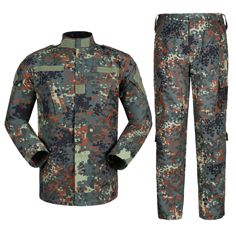 Suministro a granel de uniformes tácticos de color verde ejército duraderos con botones para empresas de seguridad y escuelas de entrenamiento