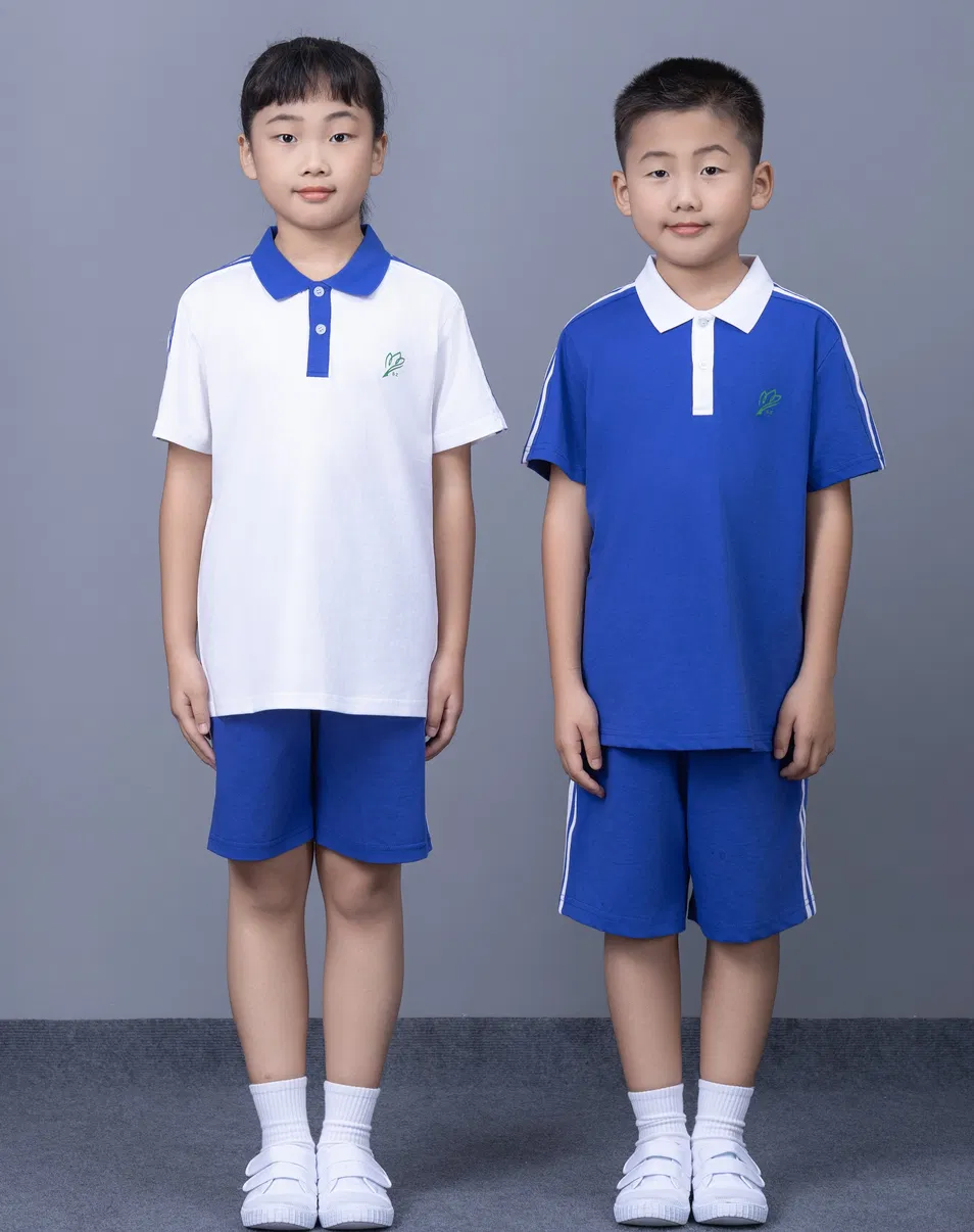 Uniformes escolares de algodón personalizados para muestreo rápido y ajuste fácil