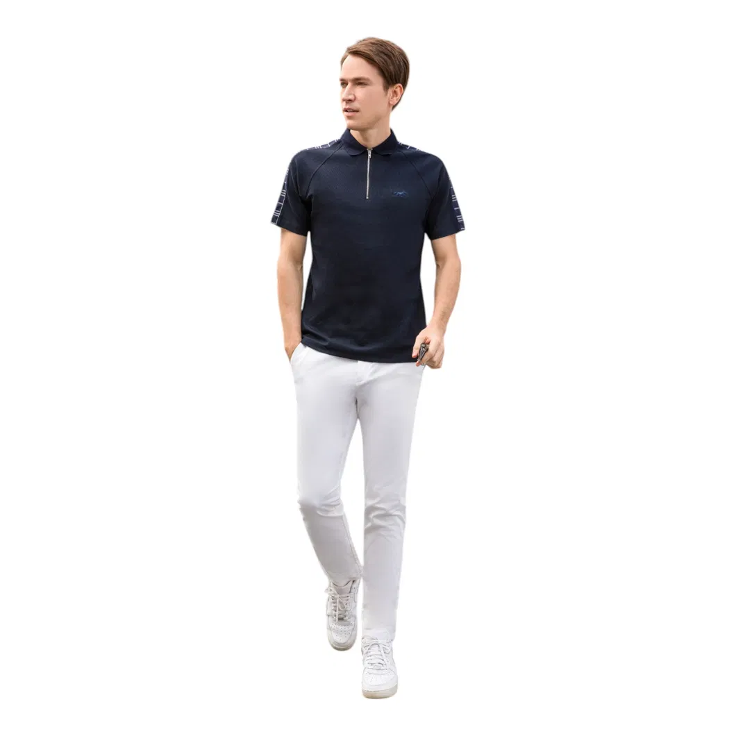 Polo elegante para hombres con puños para un aspecto refinado y estiloso, uniforme de polo
