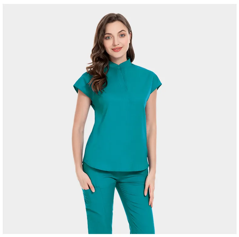 Conjunto de uniforme de enfermería profesional para hospital, joggers transpirables y suaves, uniforme de scrubs