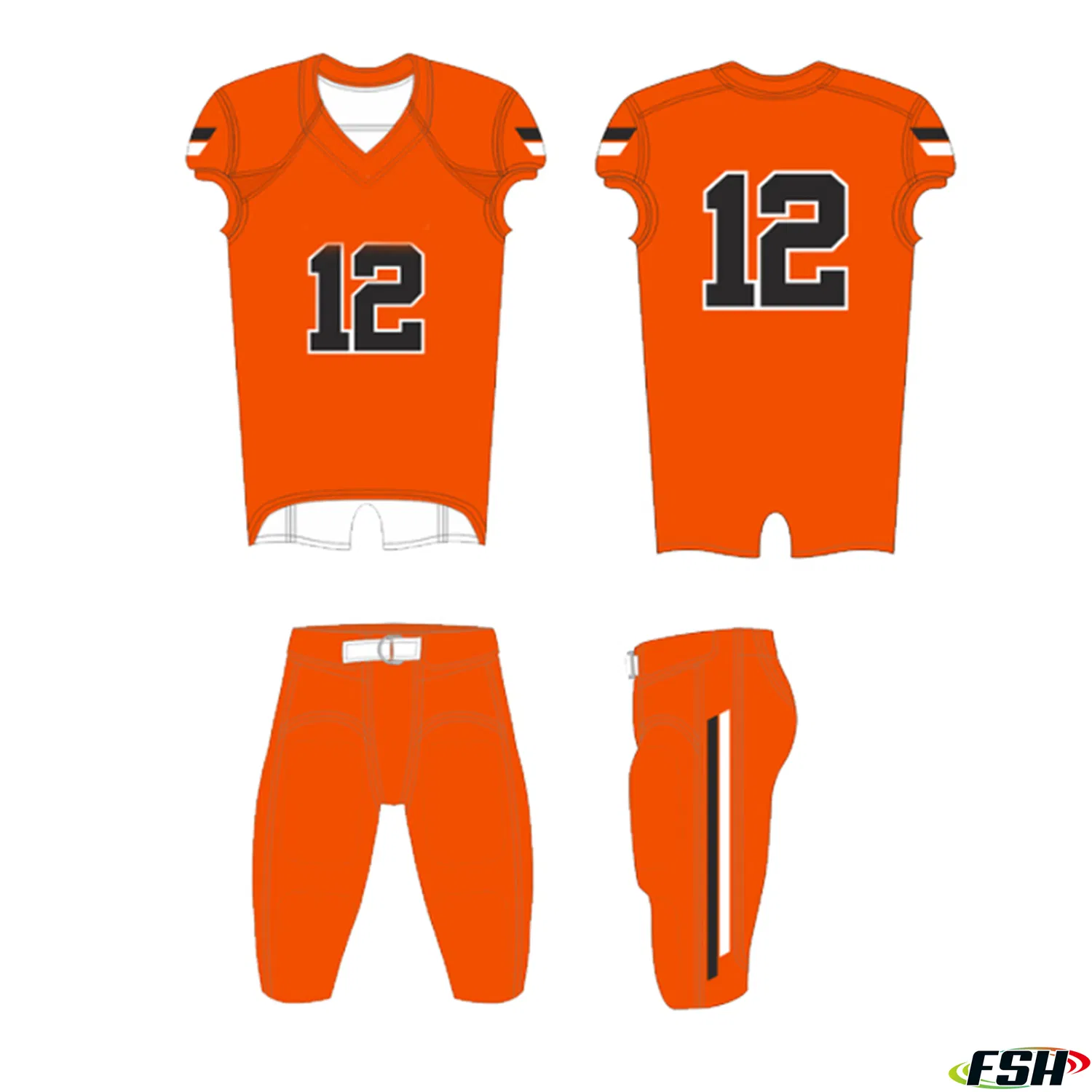 Buen precio uniforme de fútbol americano personalizado sublimado transpirable y duradero