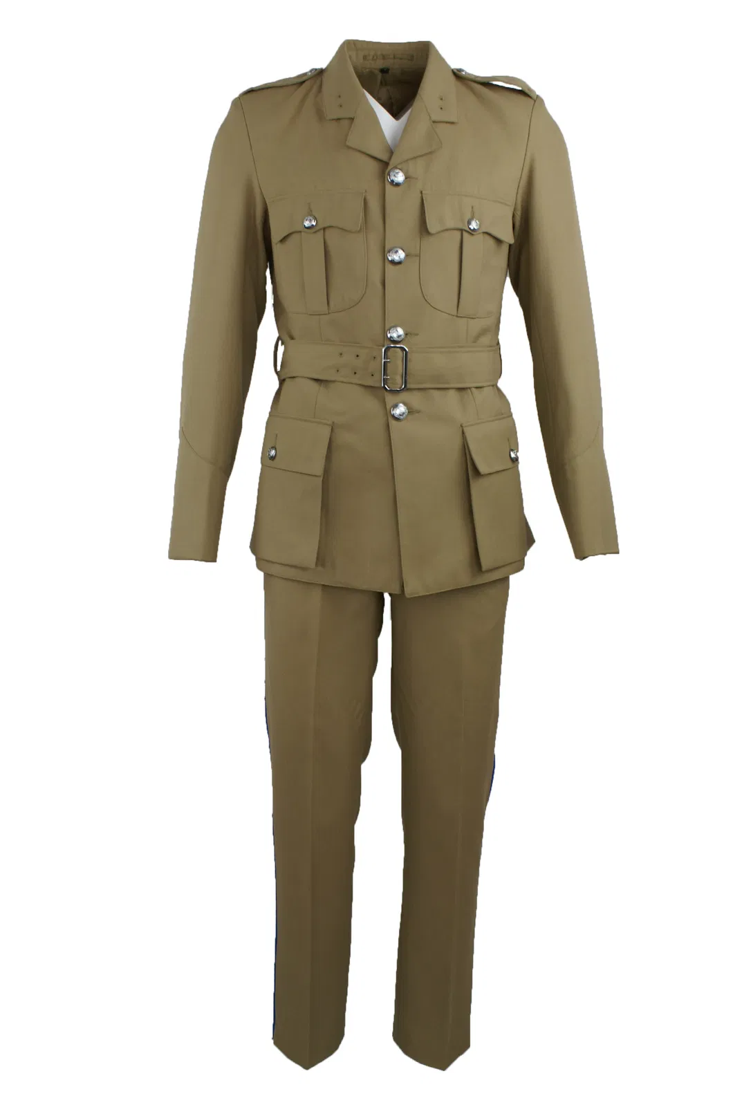 Ceremonia de Seguridad Táctica Camisa de Manga Larga Color Beige de Lana Poliéster Nylon Uniforme Personalizado