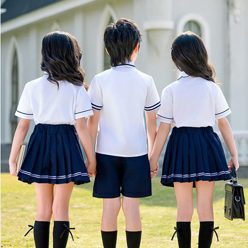 Fabricación OEM Ropa de bebé sostenible de manga corta Vestido tipo twirl para infantes Uniforme escolar