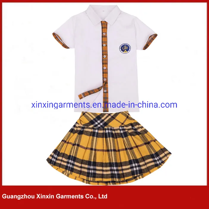 Venta caliente de fábrica de uniformes escolares de estilo británico para estudiantes de primaria y secundaria OEM (U2308)