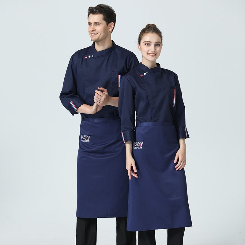 Camisa de uniforme de chef de cocina unisex, transpirable, de mangas largas, chaqueta de chef, ropa de trabajo para hombres, uniforme de trabajo al por mayor