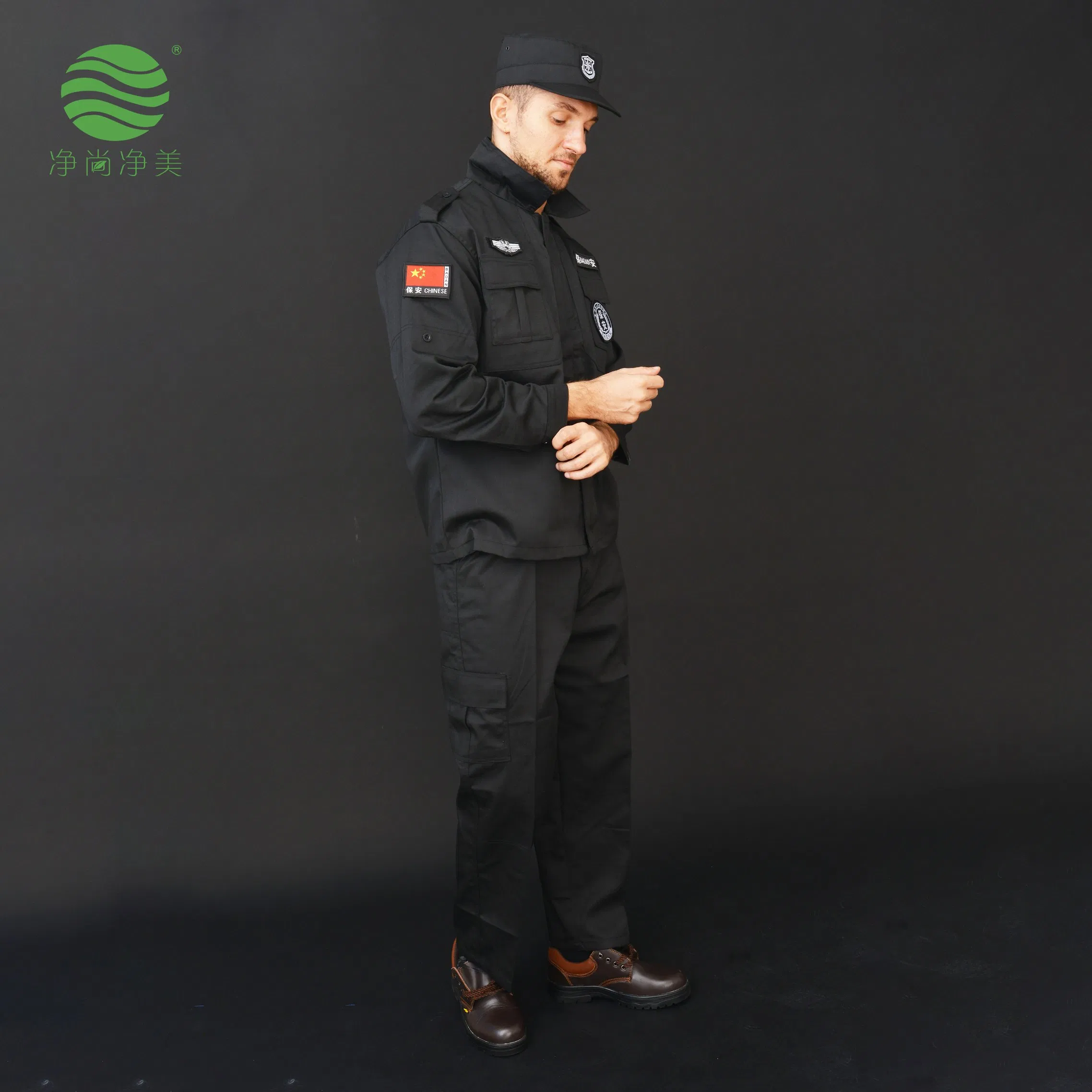 Uniforme de seguridad de alta calidad y táctico para el equipo de guardias corporativos, duradero, con tela transpirable de mezcla de poliéster y algodón