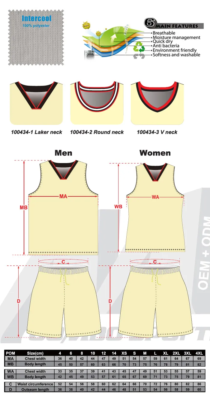 Uniformes de baloncesto personalizados para equipos en material de malla de poliéster