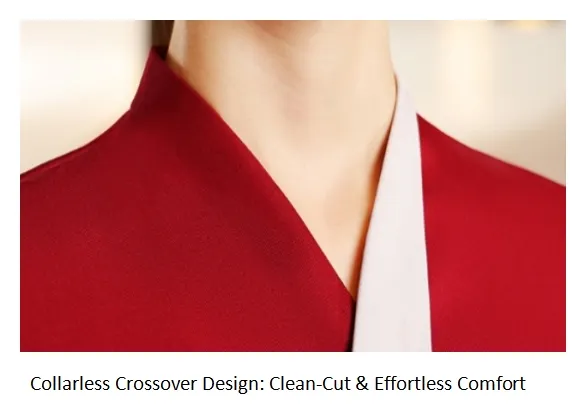 Uniforme de restaurante con cuello mandarín elegante