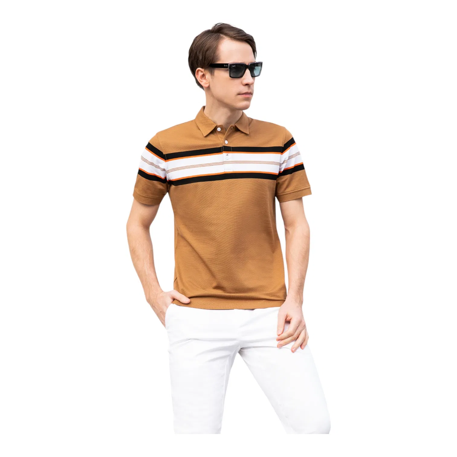 Polo clásico ajustado para hombres, transpirable, que ofrece comodidad y estilo profesional, uniforme de polo