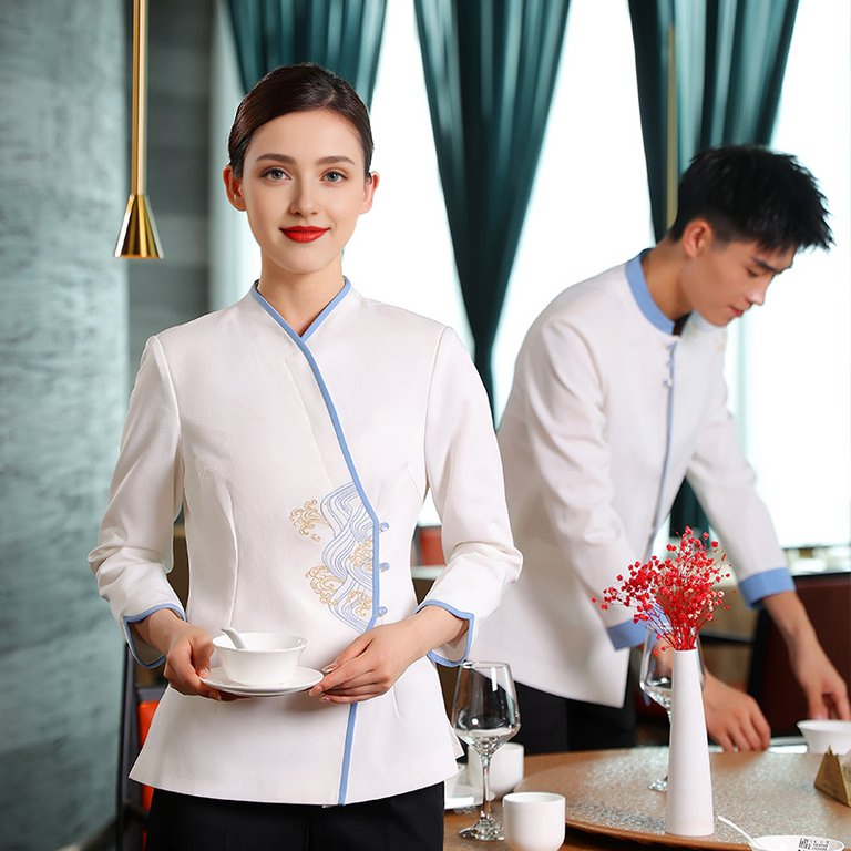 Uniformes de servicio profesional para restaurantes chinos elegantes