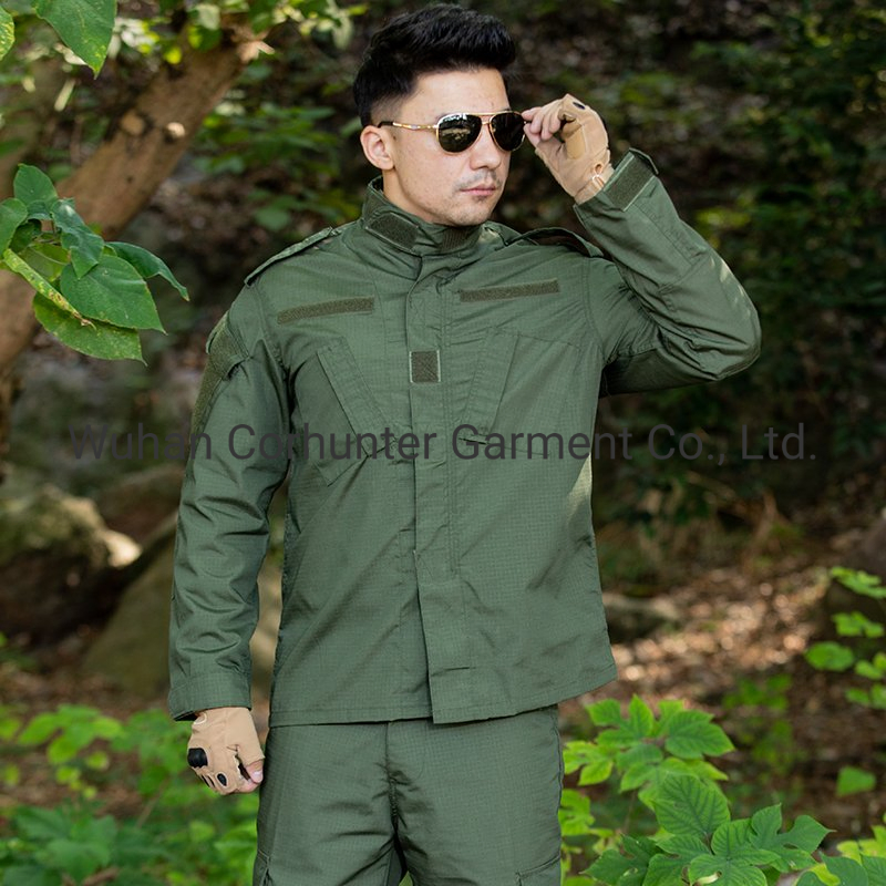 Conjunto táctico de camuflaje para hombre de manga larga a prueba de viento, estilo americano, uniforme de entrenamiento al aire libre, venta al por mayor transfronteriza, traje de entrenamiento de camuflaje para el campo al aire libre