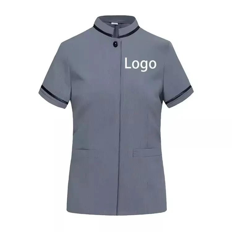 Estilo de moda del personal del hotel, uniforme del servicio de habitaciones y del personal de limpieza