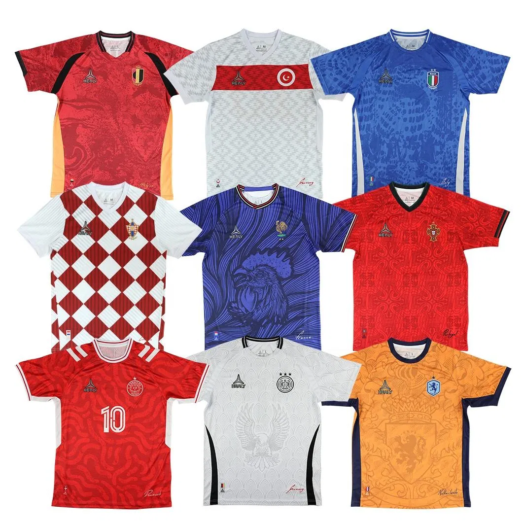 Camiseta de fútbol personalizada sublimada vintage, camiseta de uniforme de fútbol para hombres