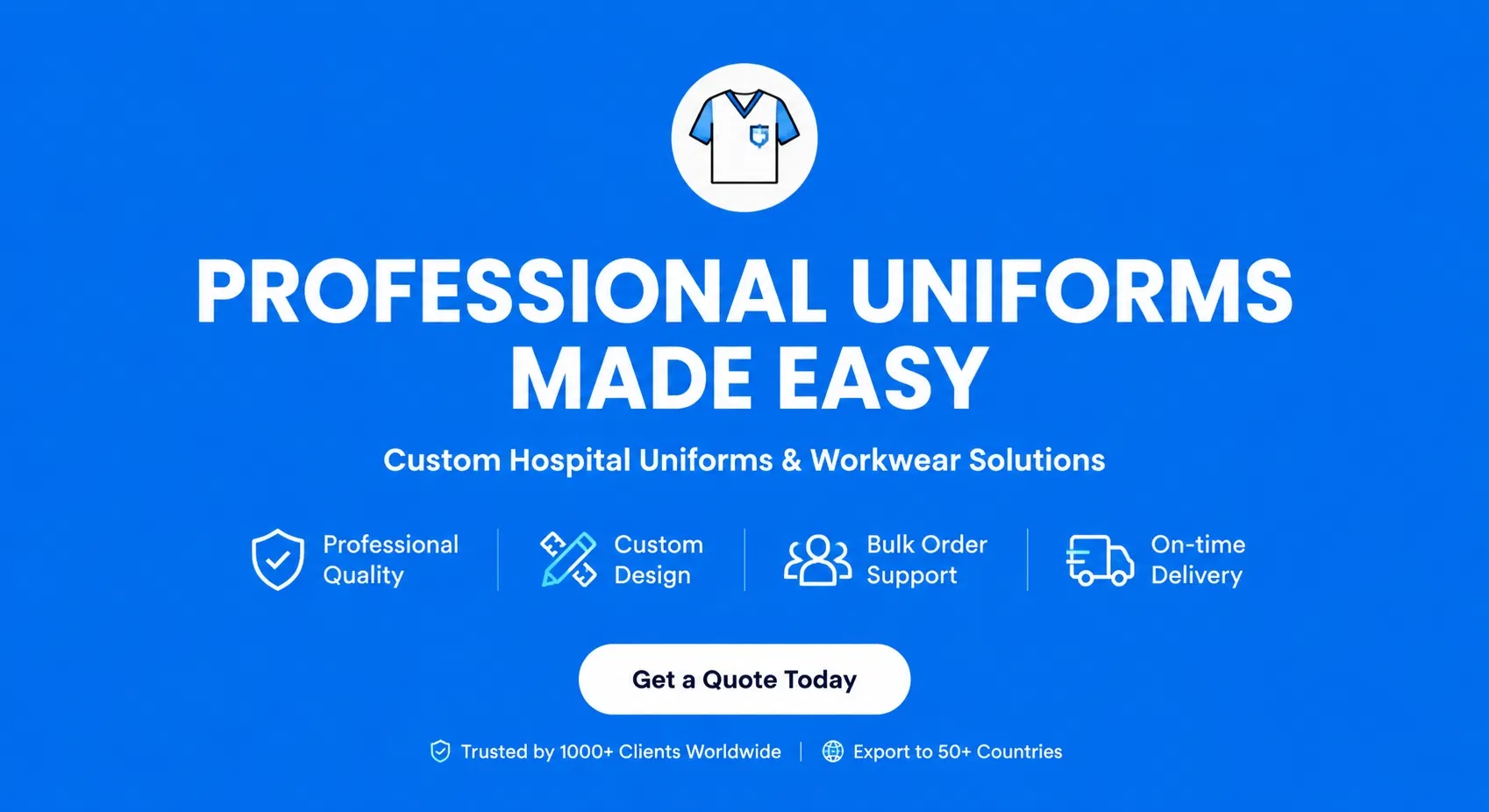 Gama de uniformes sanitarios disponibles