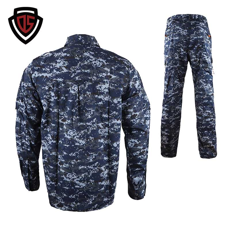 Entrenamiento Táctico Doble Seguro Uniforme de Combate Bdu Estilo Camuflaje Woodland de Poliéster y Algodón