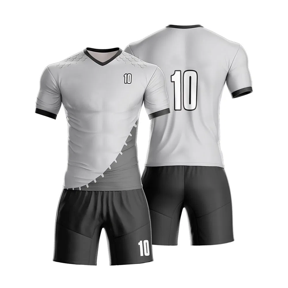 Uniforme de fútbol de poliéster transpirable personalizado, camiseta deportiva para equipo