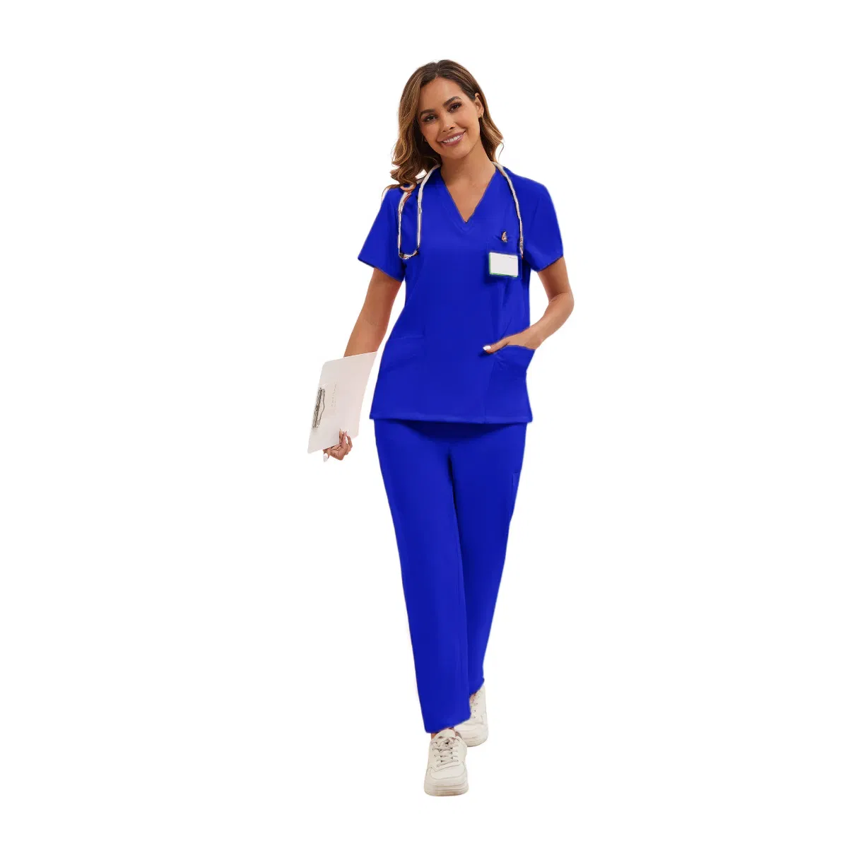 Conjunto de Uniformes Personalizados de Jogger de Spandex para Enfermería, Medicina, Odontología, Hospital de Mascotas, de Moda 2
