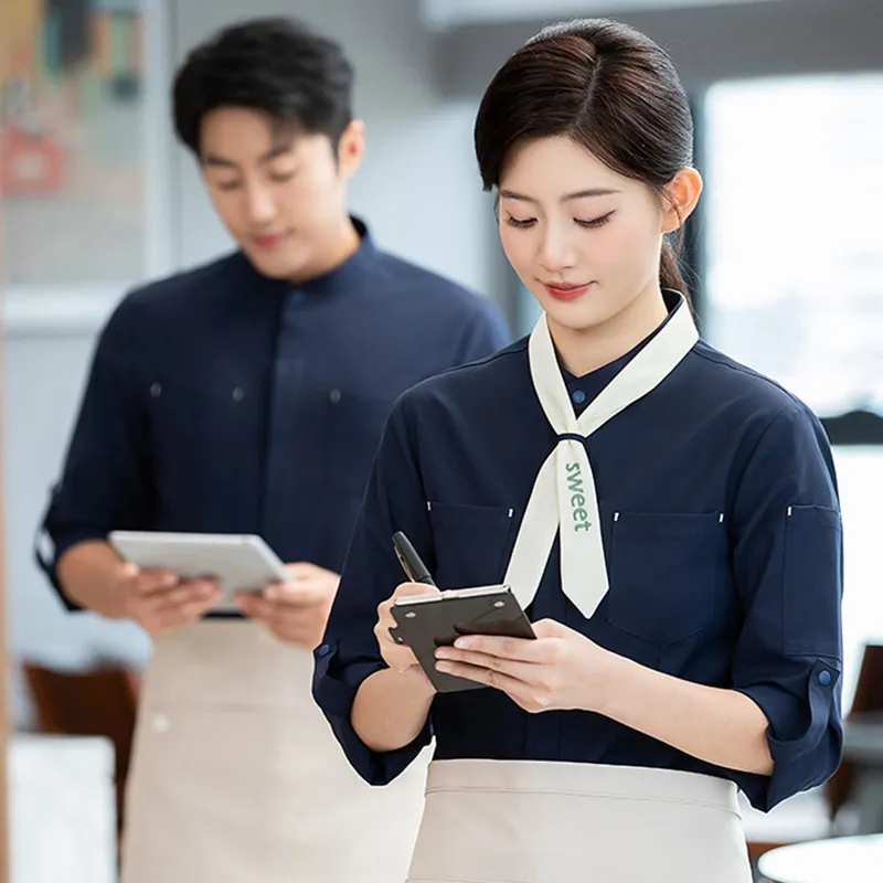 Ropa de trabajo elegante para ama de llaves, uniforme para gerente de cocina de hotel