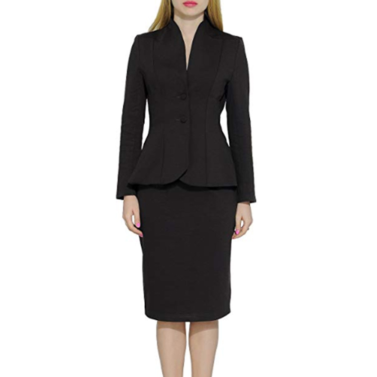 Trajes de negocios de alta calidad personalizados para mujeres, uniformes de oficina para el trabajo corporativo