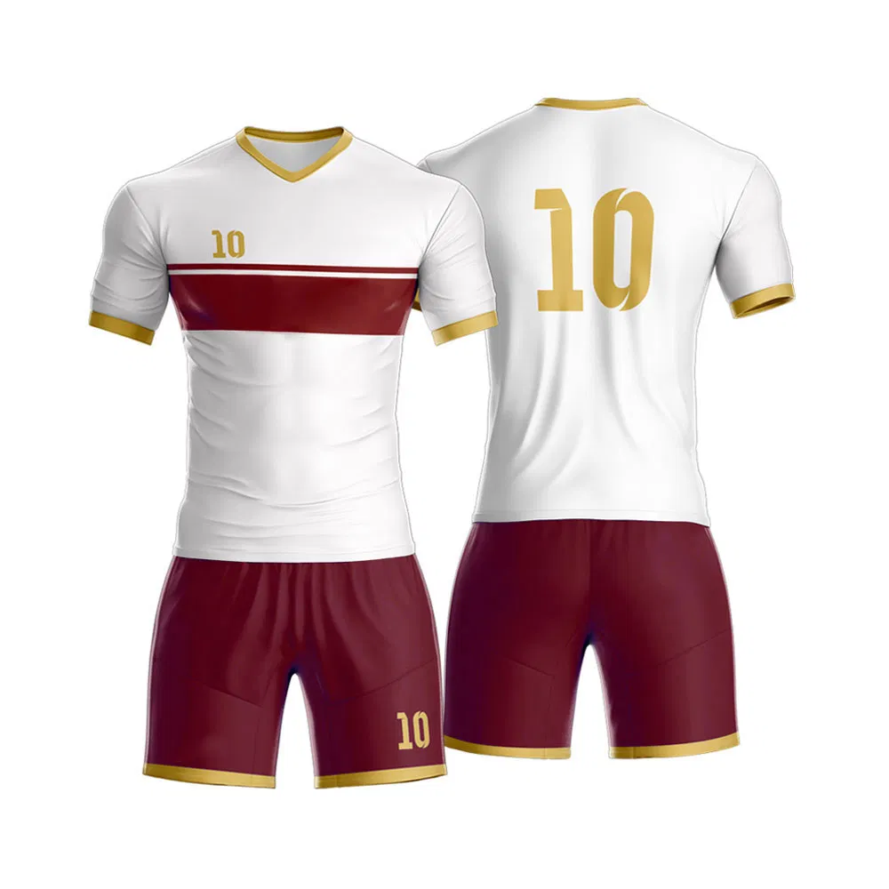 Uniforme de fútbol de poliéster transpirable personalizado, camiseta deportiva para equipo