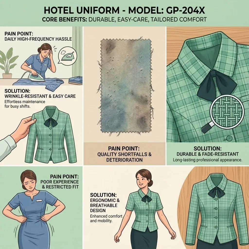 Chaqueta de traje ajustada azul marino 360° lavable a máquina - Blazer de uniforme para mujeres en hoteles