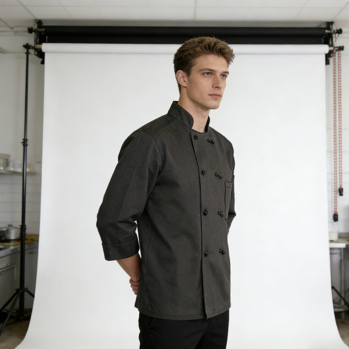Uniforme de chef antibacterial de alta calidad para hoteles y restaurantes en oferta