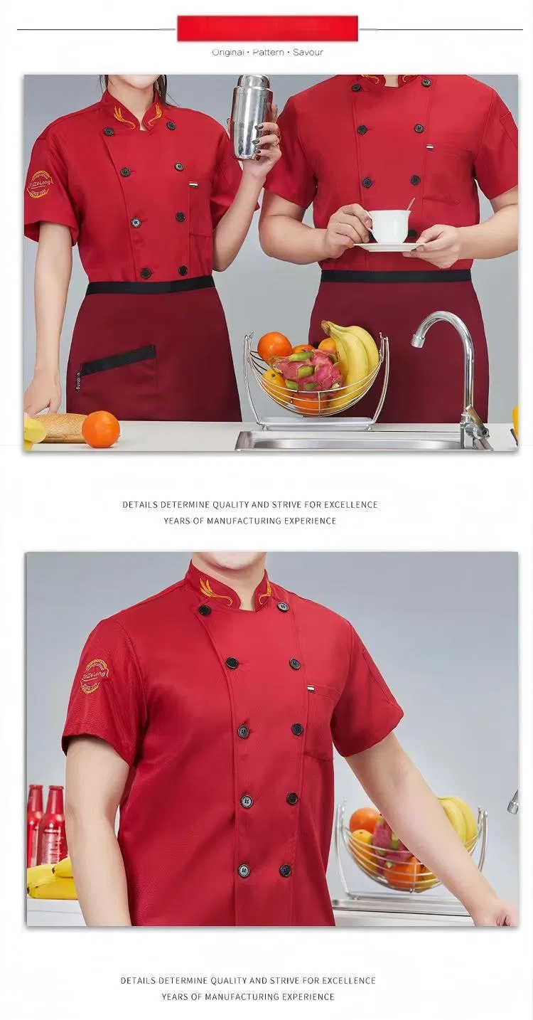 Chaqueta de chef unisex personalizada de manga larga para hombres, uniforme de trabajo de chef
