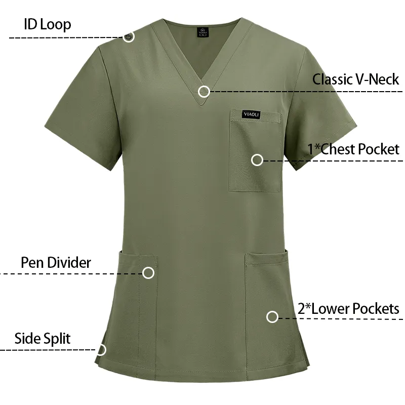 Bolsillos de gran almacenamiento en uniforme