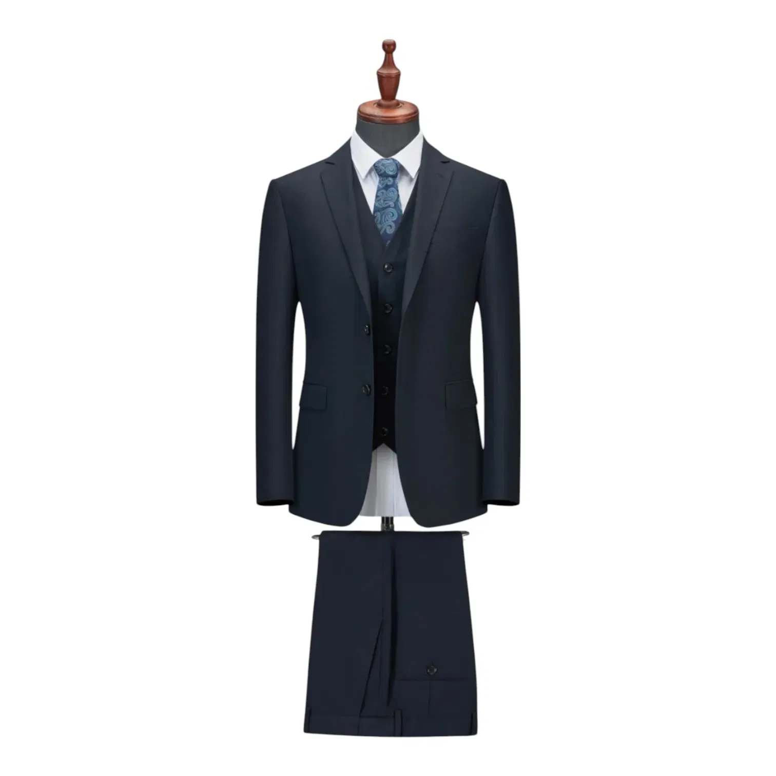 Diseño de logotipo bordado premium para hombres, ofreciendo personalización profesional de trajes de negocios y uniformes