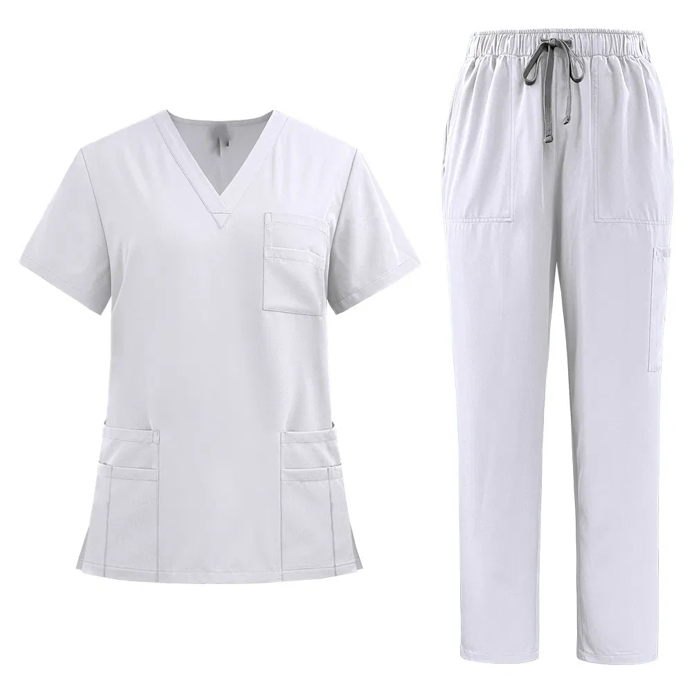 Ropa médica personalizada al por mayor, batas quirúrgicas, conjuntos de uniformes médicos, ropa de lavado a mano con elasticidad en cuatro direcciones, uniformes médicos para sala de operaciones