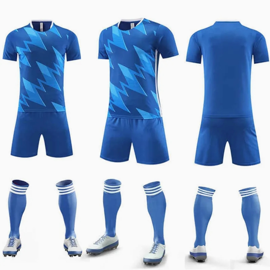 Camiseta de fútbol de poliéster personalizada, transpirable y cómoda, uniforme de fútbol con nombre del equipo incluido