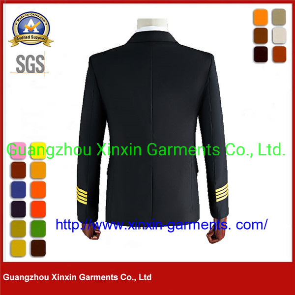Nuevo diseño mejor uniforme de seguridad color negro uniforme de oficina de seguridad uniforme de conserje (W1004)