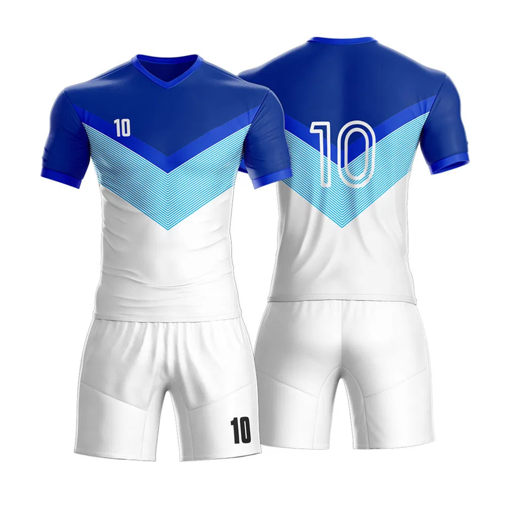 Uniforme de fútbol de poliéster transpirable personalizado, camiseta deportiva para equipo