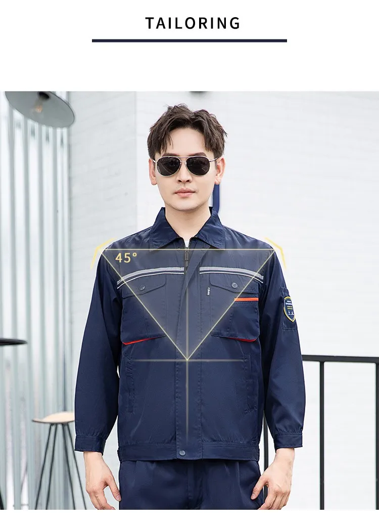 Uniforme de trabajo gris antiestático, resistente a ácidos y álcalis, de manga larga para verano, ropa de seguridad industrial con logo de protección especial