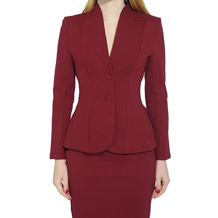 Trajes de negocios de alta calidad personalizados para mujeres, uniformes de oficina para el trabajo corporativo