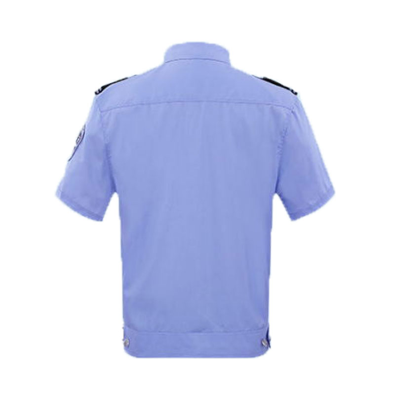 Camisa de seguridad transpirable con cintura ajustable, epaulettes duraderos, costuras reforzadas, uniforme de fácil cuidado, vestimenta de seguridad