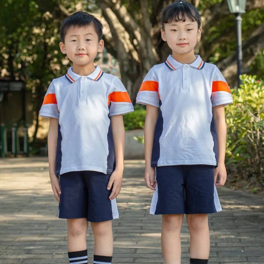 Uniforme escolar de invierno antibacteriano premium de marca propia para niños de secundaria