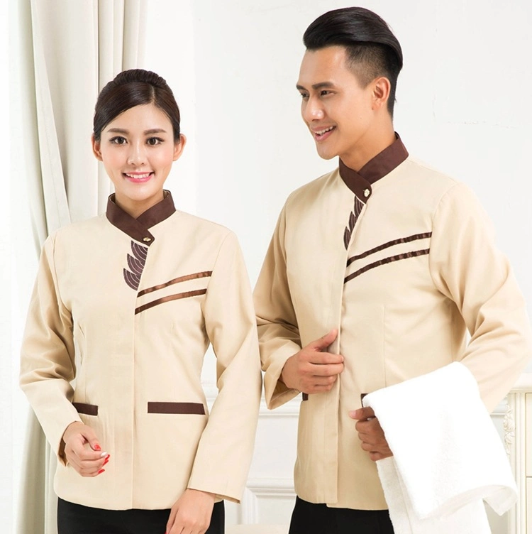 Uniforme de trabajo para camareros de restaurante y hotel de nuevo diseño de alta calidad