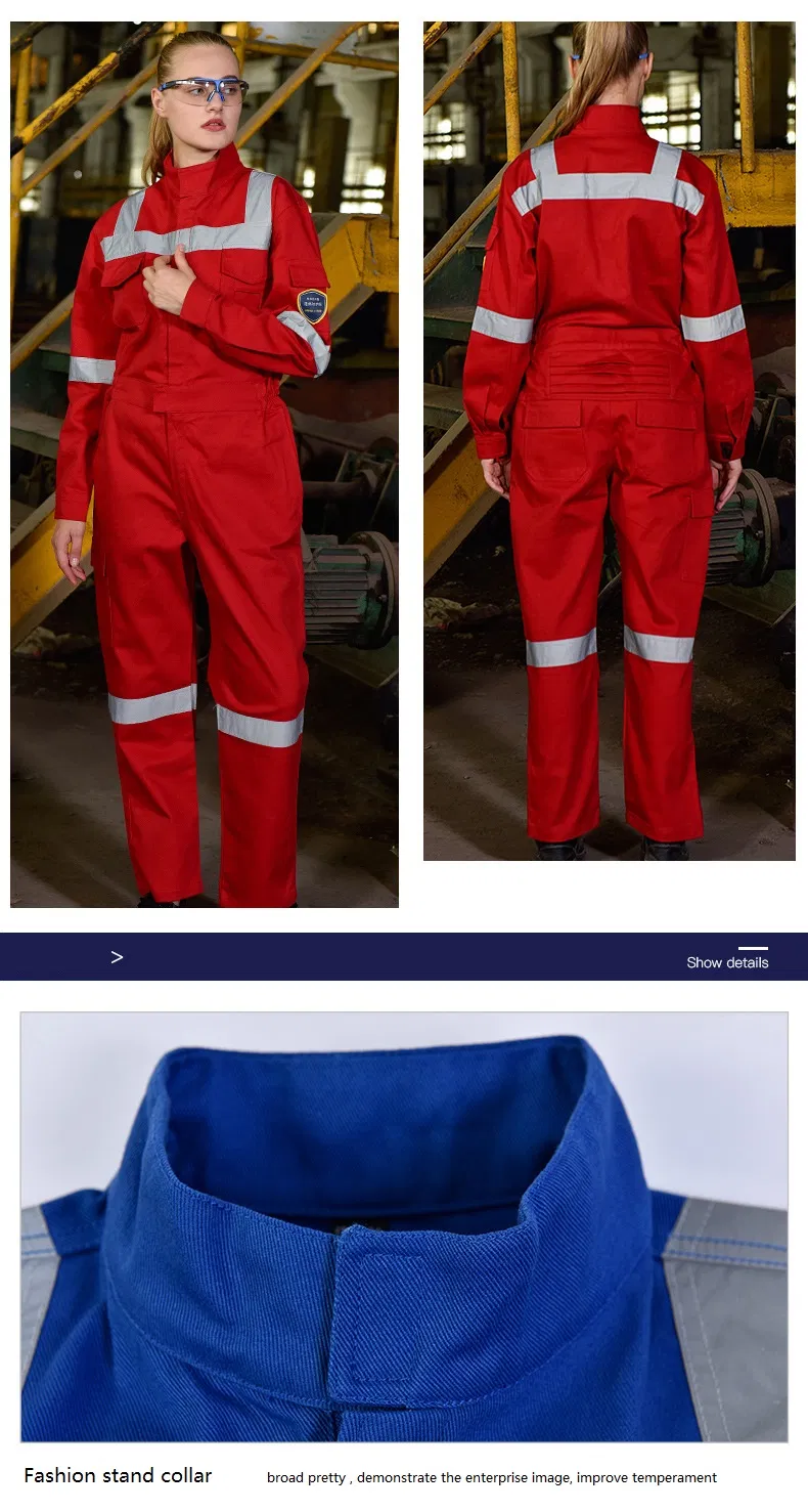 Fabricante de ropa de trabajo de manga larga para la seguridad en fábricas, uniforme profesional de trabajo
