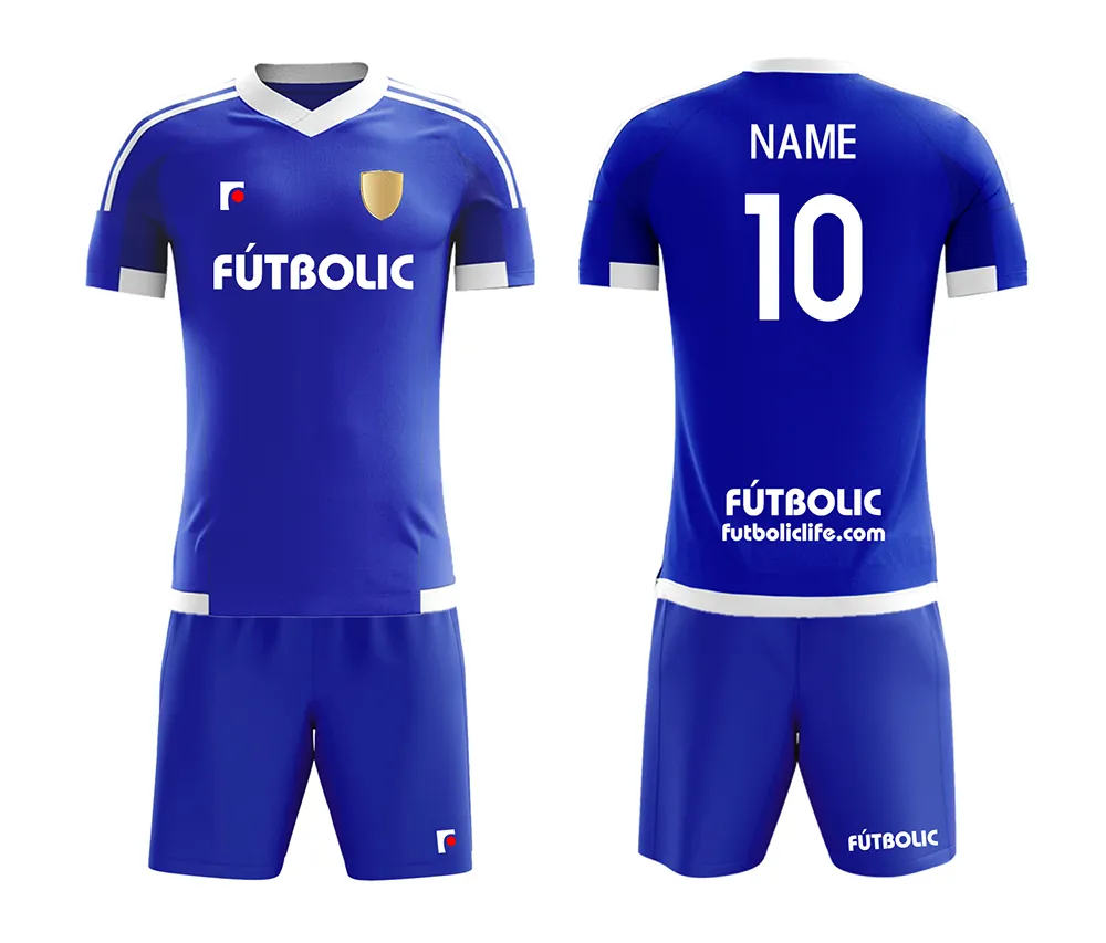 Uniforme de fútbol de poliéster transpirable personalizado, camiseta deportiva para equipo